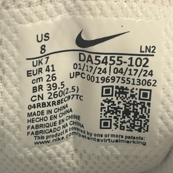 Nike Vapor Edge Speed 360 2 Football Cleats Mens 8 White Silver DA5455-102 - Picture 7 of 7